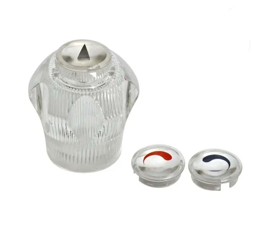 Mainstays Universal Tub/Shower Faucet Handle in Clear Acrylic, Fits Most Stems